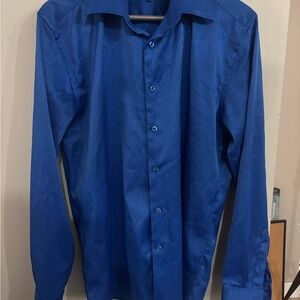 Le Chateau Royal Blue Dress Shirt